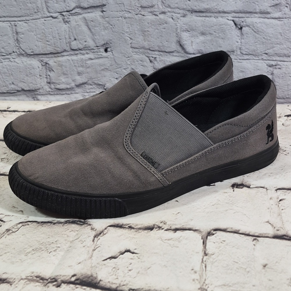 Chrome Dima 2.0 Cycling Shoe - Men's Gray Canvas Slip-On Size 10